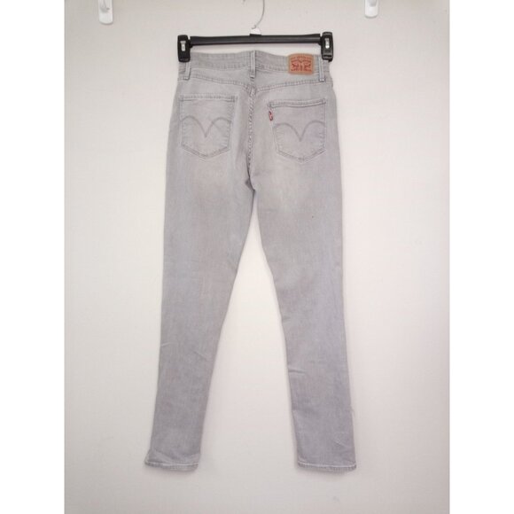 Levi Strauss & Co. Women's Mid-Rise Skinny Grey Washed Jeans Size 29 - Picture 2 of 5
